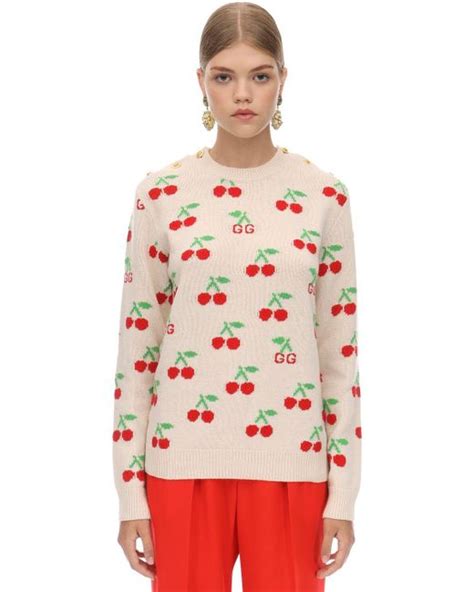 cherry gucci sweater|gucci sweater for women.